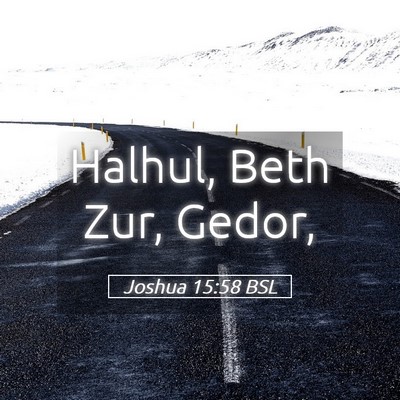 Picture 05 - Joshua 15:58 BSL - Halhul, Beth Zur, - Bible Verse Picture