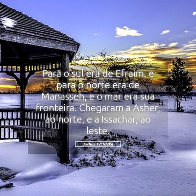 Picture 05 - Joshua 17:10 BSL - Para o sul era de Efraim, e para o norte era de - Bible Verse Picture