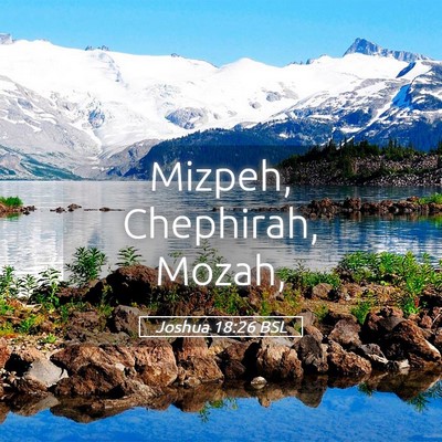 Picture 05 - Joshua 18:26 BSL - Mizpeh, Chephirah, - Bible Verse Picture