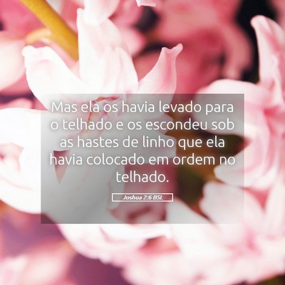 Picture 05 - Joshua 2:6 BSL - Mas ela os havia levado para o telhado e os - Bible Verse Picture