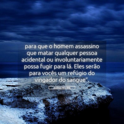 Picture 05 - Joshua 20:3 BSL - para que o homem assassino que matar qualquer - Bible Verse Picture