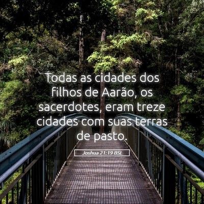 Picture 05 - Joshua 21:19 BSL - Todas as cidades dos filhos de Aarão, os - Bible Verse Picture
