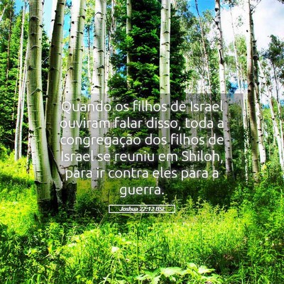 Picture 05 - Joshua 22:12 BSL - Quando os filhos de Israel ouviram falar disso, - Bible Verse Picture