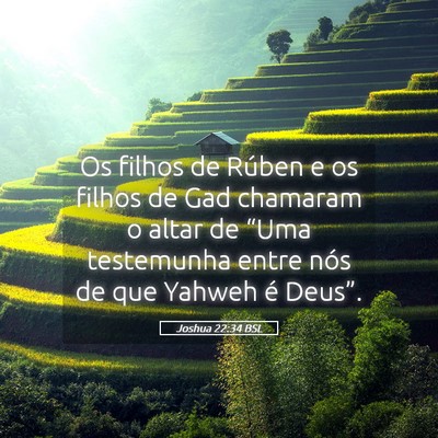 Picture 05 - Joshua 22:34 BSL - Os filhos de Rúben e os filhos de Gad chamaram o - Bible Verse Picture