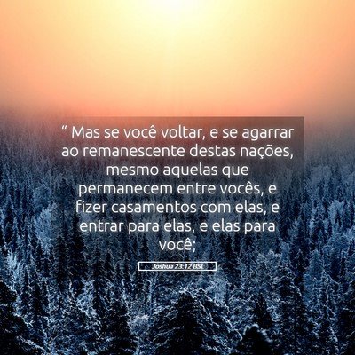 Picture 05 - Joshua 23:12 BSL - “ Mas se você voltar, e se agarrar ao - Bible Verse Picture