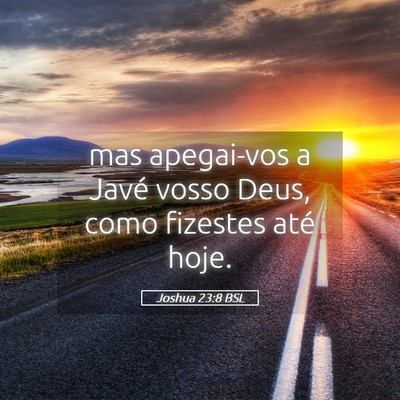 Picture 05 - Joshua 23:8 BSL - mas apegai-vos a Javé vosso Deus, como fizestes - Bible Verse Picture