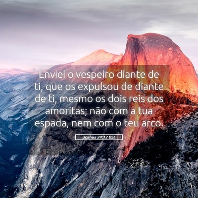 Picture 05 - Joshua 24:12 BSL - Enviei o vespeiro diante de ti, que os expulsou - Bible Verse Picture