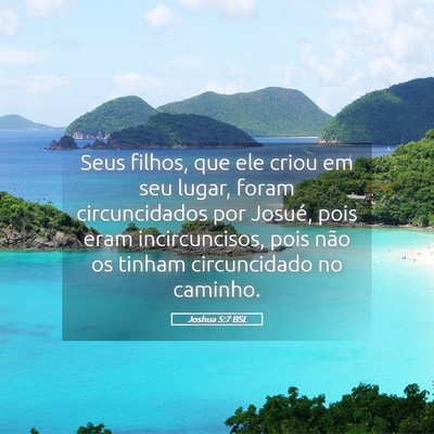 Picture 05 - Joshua 5:7 BSL - Seus filhos, que ele criou em seu lugar, foram - Bible Verse Picture