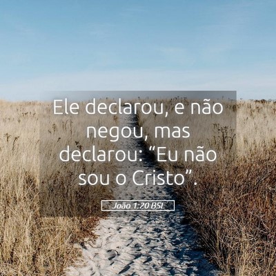 Picture 05 - João 1:20 BSL - Ele declarou, e não negou, mas declarou: “Eu - Bible Verse Picture