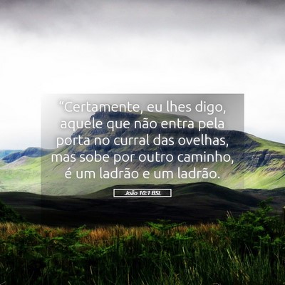 Picture 05 - João 10:1 BSL - “Certamente, eu lhes digo, aquele que não - Bible Verse Picture