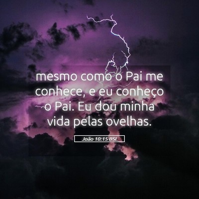 Picture 05 - João 10:15 BSL - mesmo como o Pai me conhece, e eu conheço o Pai. - Bible Verse Picture
