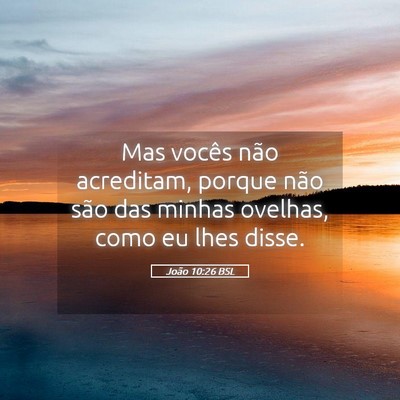 Picture 05 - João 10:26 BSL - Mas vocês não acreditam, porque não são das - Bible Verse Picture