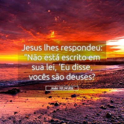 Picture 05 - João 10:34 BSL - Jesus lhes respondeu: “Não está escrito em - Bible Verse Picture