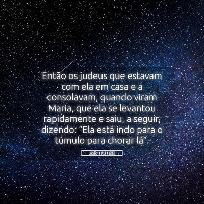 Picture 05 - João 11:31 BSL - Então os judeus que estavam com ela em casa e a - Bible Verse Picture