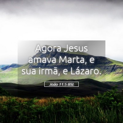 Picture 05 - João 11:5 BSL - Agora Jesus amava Marta, e sua irmã, e - Bible Verse Picture