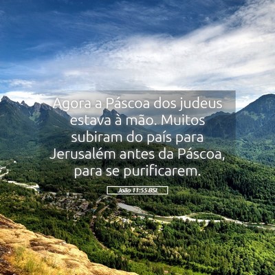 Picture 05 - João 11:55 BSL - Agora a Páscoa dos judeus estava à mão. Muitos - Bible Verse Picture