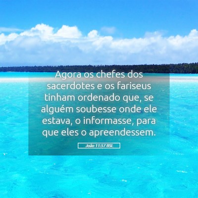 Picture 05 - João 11:57 BSL - Agora os chefes dos sacerdotes e os fariseus - Bible Verse Picture