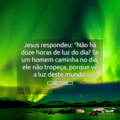 Picture 05 - João 11:9 BSL - Jesus respondeu: “Não há doze horas de luz do - Bible Verse Picture