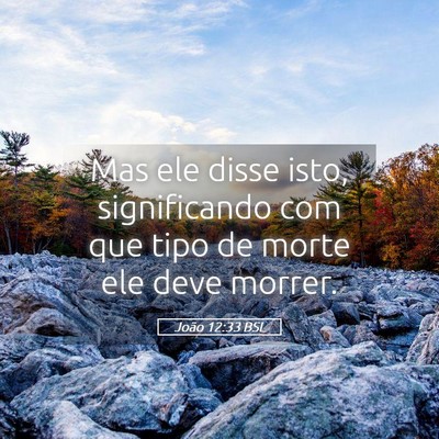Picture 05 - João 12:33 BSL - Mas ele disse isto, significando com que tipo de - Bible Verse Picture