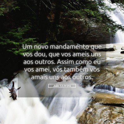 Picture 05 - João 13:34 BSL - Um novo mandamento que vos dou, que vos ameis uns - Bible Verse Picture