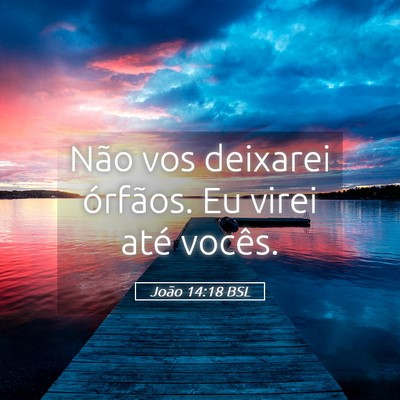 Picture 05 - João 14:18 BSL - Não vos deixarei órfãos. Eu virei até - Bible Verse Picture