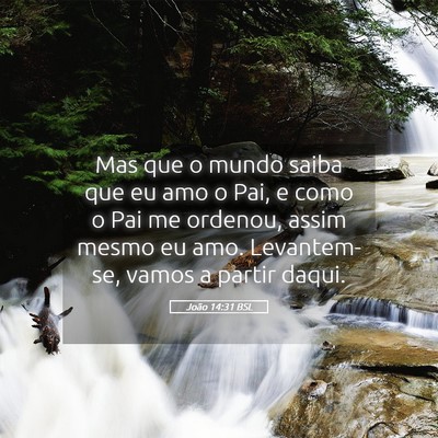 Picture 05 - João 14:31 BSL - Mas que o mundo saiba que eu amo o Pai, e como o - Bible Verse Picture