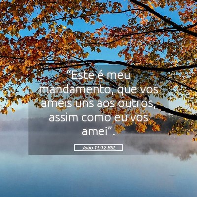 Picture 05 - João 15:12 BSL - “Este é meu mandamento, que vos ameis uns aos - Bible Verse Picture