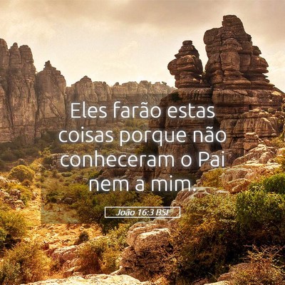 Picture 05 - João 16:3 BSL - Eles farão estas coisas porque não conheceram o - Bible Verse Picture