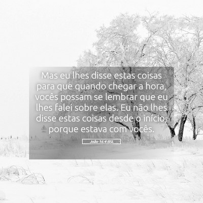 Picture 05 - João 16:4 BSL - Mas eu lhes disse estas coisas para que quando - Bible Verse Picture