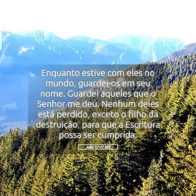 Picture 05 - João 17:12 BSL - Enquanto estive com eles no mundo, guardei-os em - Bible Verse Picture