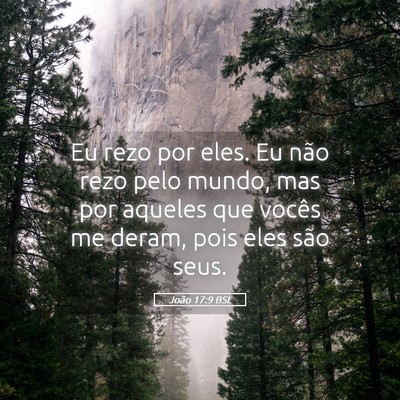 Picture 05 - João 17:9 BSL - Eu rezo por eles. Eu não rezo pelo mundo, mas - Bible Verse Picture