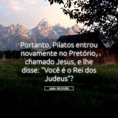 Picture 05 - João 18:33 BSL - Portanto, Pilatos entrou novamente no Pretório, - Bible Verse Picture