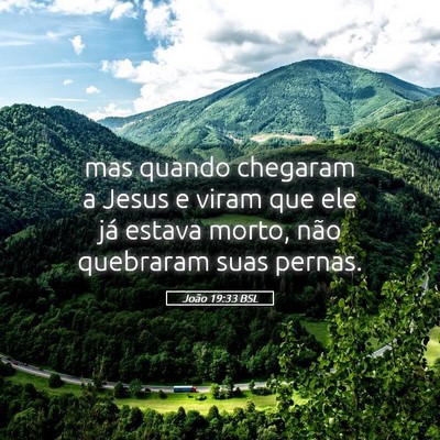 Picture 05 - João 19:33 BSL - mas quando chegaram a Jesus e viram que ele já - Bible Verse Picture