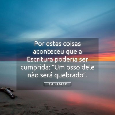 Picture 05 - João 19:36 BSL - Por estas coisas aconteceu que a Escritura - Bible Verse Picture