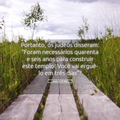 Picture 05 - João 2:20 BSL - Portanto, os judeus disseram: “Foram - Bible Verse Picture