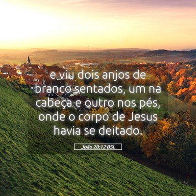 Picture 05 - João 20:12 BSL - e viu dois anjos de branco sentados, um na - Bible Verse Picture