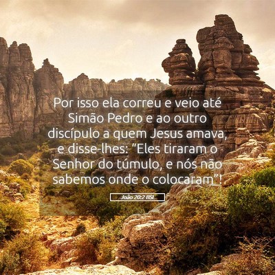 Picture 05 - João 20:2 BSL - Por isso ela correu e veio até Simão Pedro e ao - Bible Verse Picture
