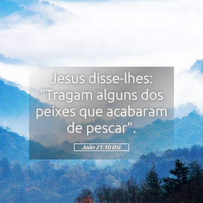 Picture 05 - João 21:10 BSL - Jesus disse-lhes: “Tragam alguns dos peixes que - Bible Verse Picture