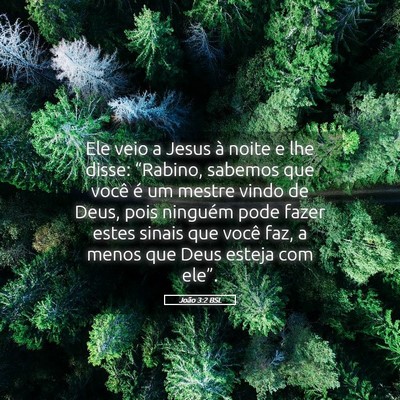 Picture 05 - João 3:2 BSL - Ele veio a Jesus à noite e lhe disse: “Rabino, - Bible Verse Picture