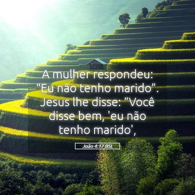 Picture 05 - João 4:17 BSL - A mulher respondeu: “Eu não tenho marido”. - Bible Verse Picture