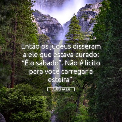 Picture 05 - João 5:10 BSL - Então os judeus disseram a ele que estava - Bible Verse Picture