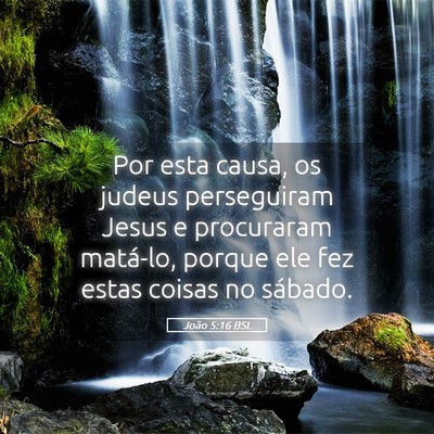 Picture 05 - João 5:16 BSL - Por esta causa, os judeus perseguiram Jesus e - Bible Verse Picture