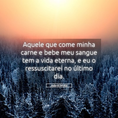 Picture 05 - João 6:54 BSL - Aquele que come minha carne e bebe meu sangue tem - Bible Verse Picture