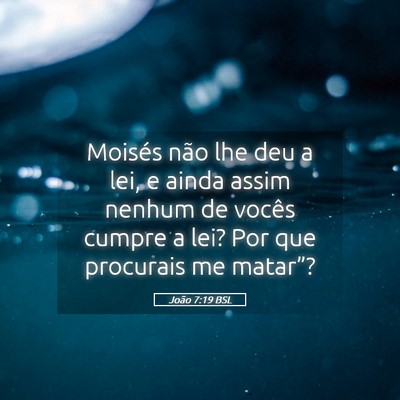 Picture 05 - João 7:19 BSL - Moisés não lhe deu a lei, e ainda assim nenhum - Bible Verse Picture