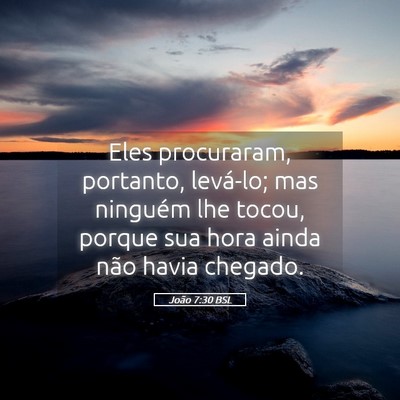 Picture 05 - João 7:30 BSL - Eles procuraram, portanto, levá-lo; mas ninguém - Bible Verse Picture