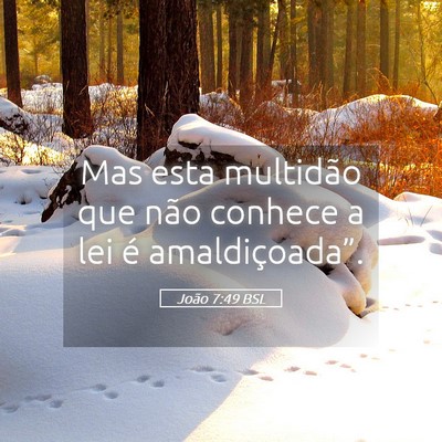 Picture 05 - João 7:49 BSL - Mas esta multidão que não conhece a lei é - Bible Verse Picture