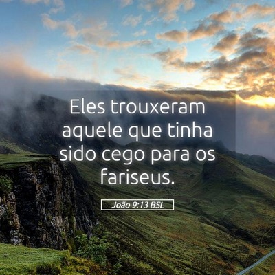 Picture 05 - João 9:13 BSL - Eles trouxeram aquele que tinha sido cego para os - Bible Verse Picture