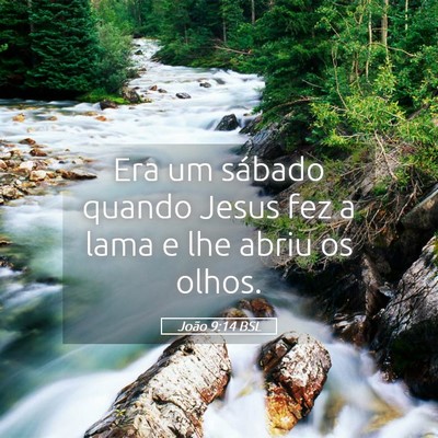 Picture 05 - João 9:14 BSL - Era um sábado quando Jesus fez a lama e lhe - Bible Verse Picture
