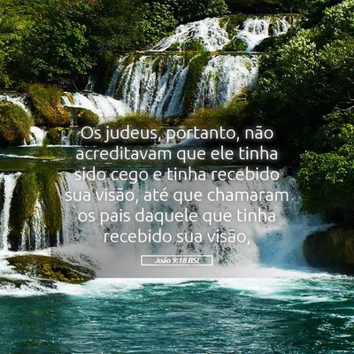 Picture 05 - João 9:18 BSL - Os judeus, portanto, não acreditavam que ele - Bible Verse Picture