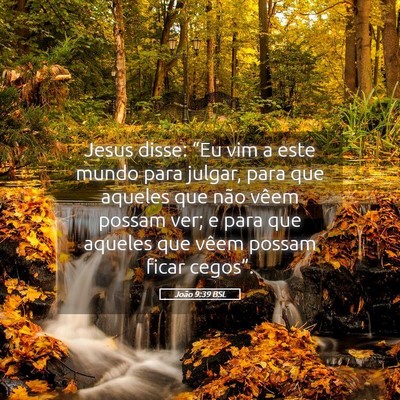 Picture 05 - João 9:39 BSL - Jesus disse: “Eu vim a este mundo para julgar, - Bible Verse Picture